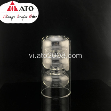 Clear Double Wall Glass Bình Borosilicate Glass Bình